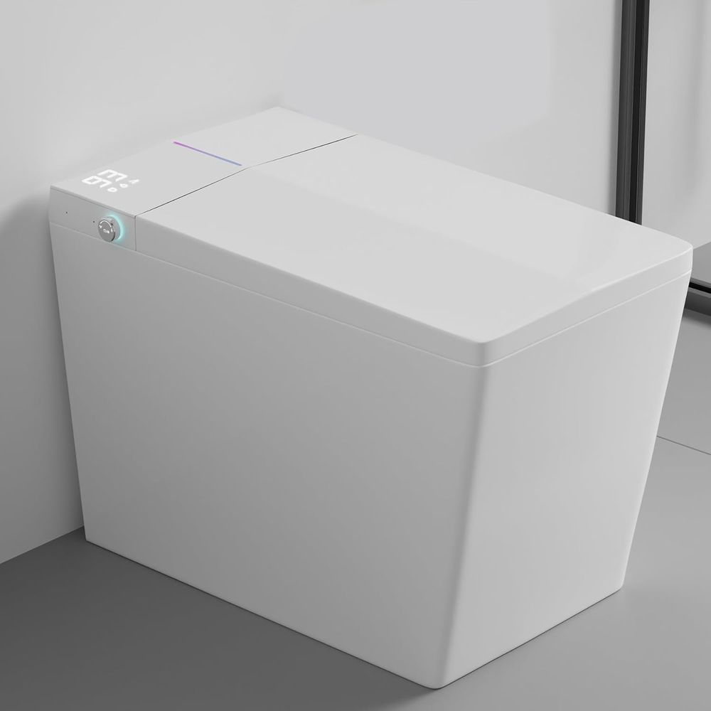 Smart Night Light - Square Smart Toilet with Tank Built-in,Square