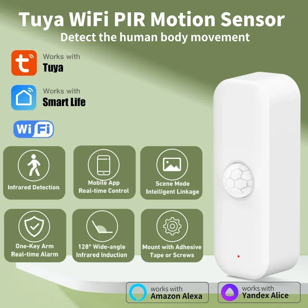 Smart Home Gadgets - Tuya WiFI Motion Sensor PIR Smart