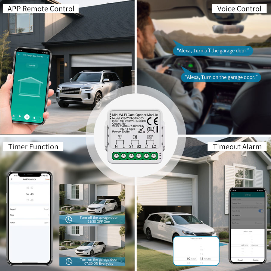 Tuya Smart WiFi or Zigbee Gara - огляд і ціна Smart Garage Door Opener