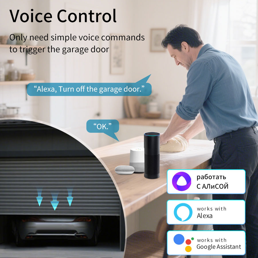Tuya Smart WiFi or Zigbee Gara - огляд і ціна Smart Garage Door Opener