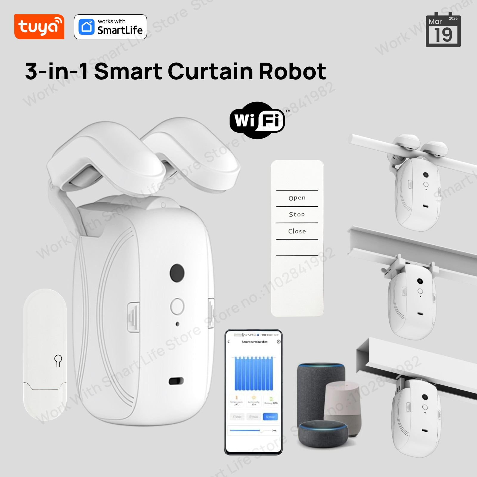 1/2PCS Tuya Smart WiFi Curtain - огляд і ціна Smart Home Control Panel