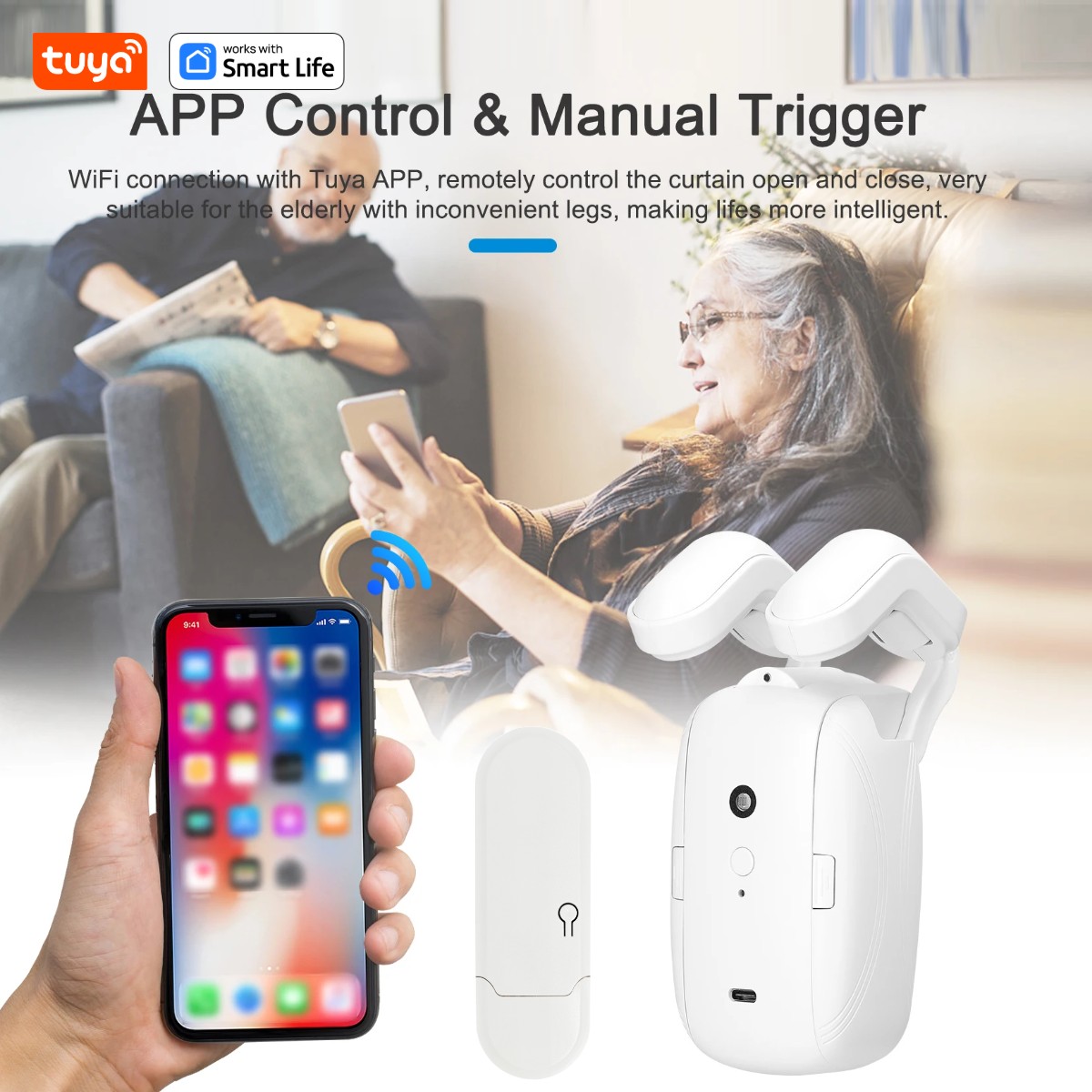 1/2PCS Tuya Smart WiFi Curtain - огляд і ціна Smart Home Control Panel