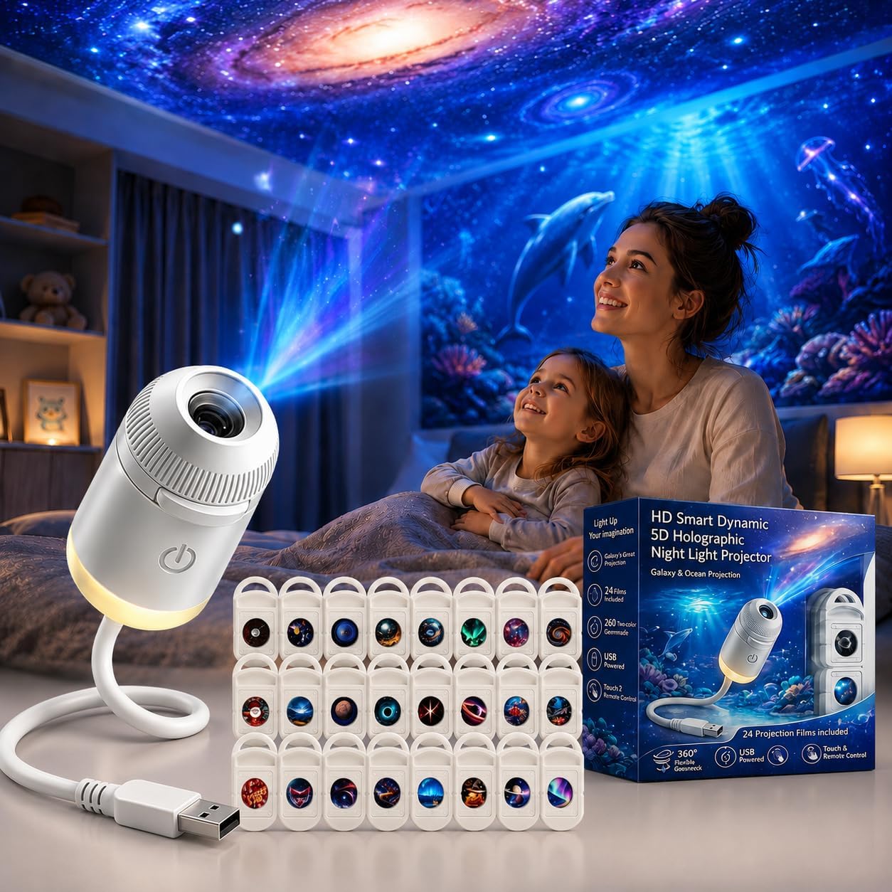 HD Smart Dynamic 5D Holographi - огляд і ціна Smart Night Light