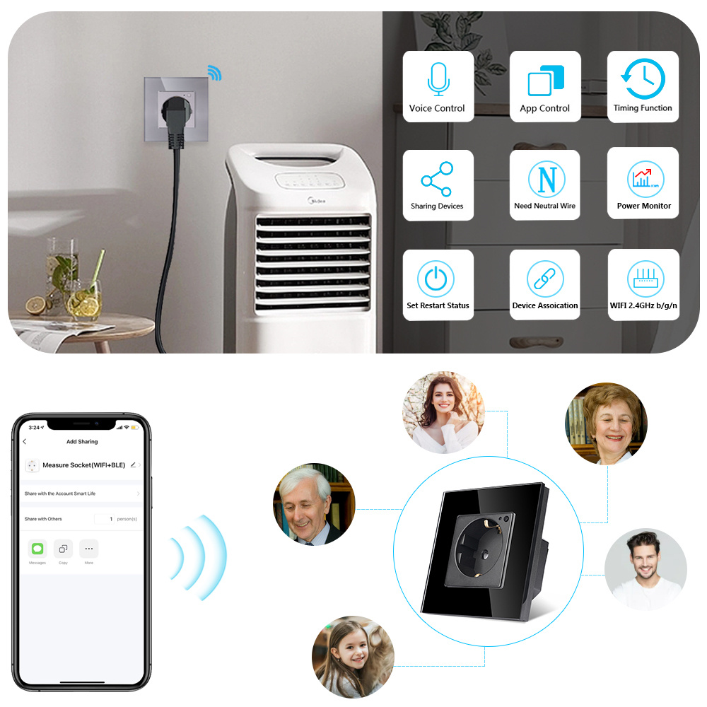 TAWOIA Wifi Wall Socket EU Sta - огляд і ціна Smart Home For Windows
