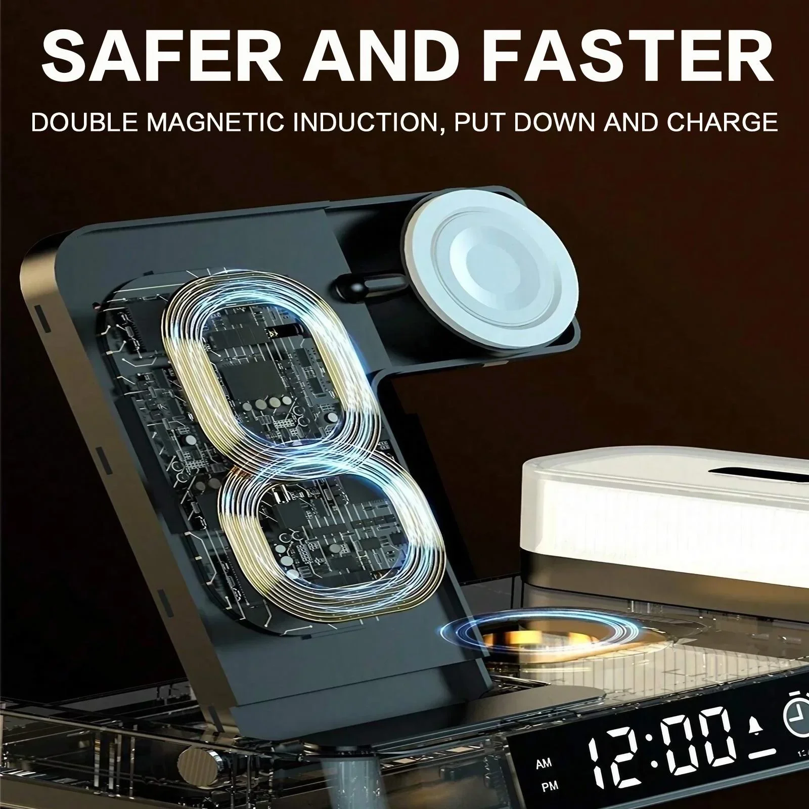 3 In 1 Foldable Wireless Charg - огляд і ціна Smart Night Light