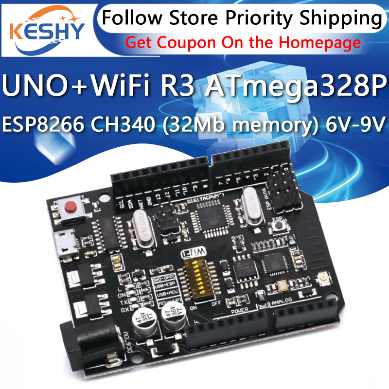 UNO+WiFi R3 ATmega328P+ESP8266 - огляд і ціна Smart Home Arduino Uno