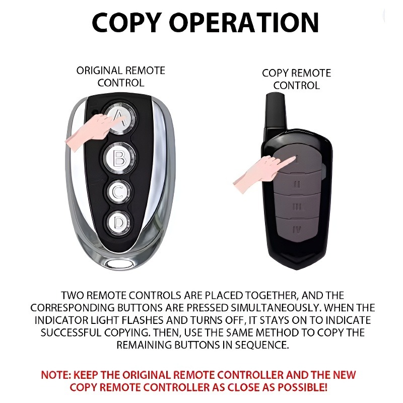 433MHz Wireless Auto Copy Remo - огляд і ціна Smart Garage Door Opener